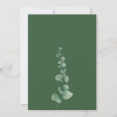 Rustic Botanical Eucalyptus Greenery Wedding Kaart (Achterkant)