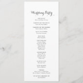 Rustic Botanical Eucalyptus Greenery Wedding Programmakaart (Achterkant)