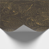 Rustic Botanical Face Line Pattern (1) Cadeaupapier (Hoek)