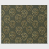 Rustic Botanical Face Line Pattern (2) Cadeaupapier (Vlak)
