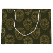 Rustic Botanical Face Line Pattern (2) Groot Cadeauzakje (Voorkant)