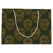 Rustic Botanical Face Line Pattern (2) Groot Cadeauzakje (Achterkant)