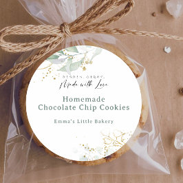 Rustic Botanical Farmers Market Bakery Product Ronde Sticker