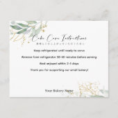 Rustic Botanical Farmers Market Cake Care Bedankkaart (Voorkant)