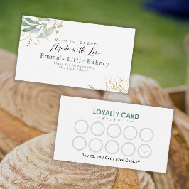 Rustic Botanical Farmers Market Loyalty Reward Visitekaartje