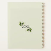 Rustic botanical foliage watercolor leaves planner (Achterkant)