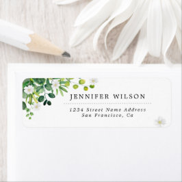 Rustic Botanical Garden Floral Greenery Etiket