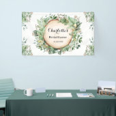 Rustic Botanical Greenery Vrijgezellenfeest Welkom Spandoek (Beurs)