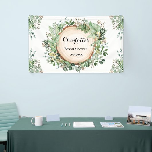 Rustic Botanical Greenery Vrijgezellenfeest Welkom Spandoek (Beurs)