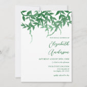 Rustic Botanical Leaves Vrijgezellenfeest Kaart (Voorkant)