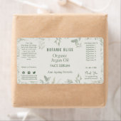 Rustic Botanical Salie Groene Cosmetische Product  Etiket (Insitu)