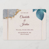 Rustic Botanical Save the Date Card (Voorkant)