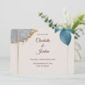 Rustic Botanical Save the Date Card (Staand voorkant)