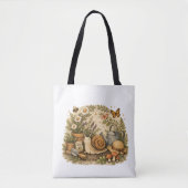 Rustic Botanical Snail Tote Bag for Garden Lovers (Voorkant)