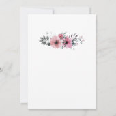 Rustic botanical watercolor floral Wedding RSVP Kaart (Achterkant)