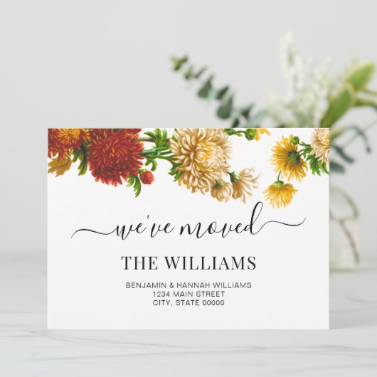 Rustic Botanical We hebben een nieuwe thuisbewegin Aankondiging (Staand voorkant)