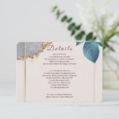 Rustic Botanical Wedding Enclosure Card | Elegant  Informatiekaartje (Staand voorkant)