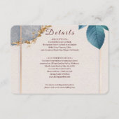 Rustic Botanical Wedding Enclosure Card | Elegant  Informatiekaartje (Voorkant)