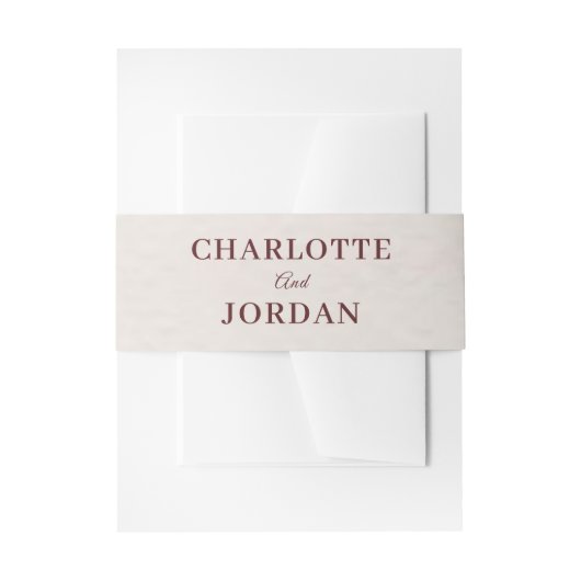 Rustic Botanical Wedding Invitation Uitnodigingen Wikkel (Voorkant Voorbeeld)