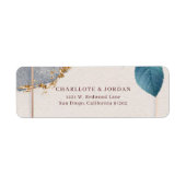 Rustic Botanical Wedding Return Address Label  (Voorkant)