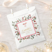 Rustic Botanical Winter Baby shower Bedankzakje (Geknipt)