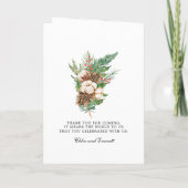 Rustic Botanical Winter Wedding Booklet Programme Programma (Achterkant)