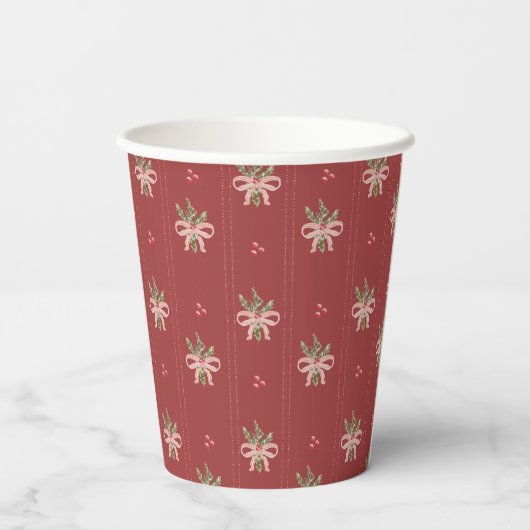 Rustic Botanicals Holiday Papieren Bekers (Achterkant)