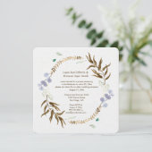 Rustic Botanicals Krans Ontvangst Only | Kaart (Staand voorkant)