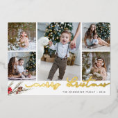 Rustic Bough | Fotocollage Folie Feestdagenkaart (Voorkant)