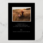 Rustic Boughs Gold Joy Holiday-fotokaart Folie Uitnodiging (Achterkant)