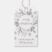 Rustic Boughs Merry Kerstmis Modern Cadeaulabel (Voorkant)