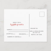 Rustic Boughs of Holly Kerstbruilding RSVP Uitnodiging Briefkaart (Achterkant)