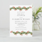 Rustic Boughs of Holly Kerstmis Vrijgezellenfeest Kaart (Staand voorkant)