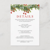 Rustic Boughs of Holly Winter Kerstbruilding Informatiekaartje (Voorkant)