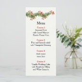 Rustic Boughs of Holly Winter Kerstbruilding Menu (Staand voorkant)