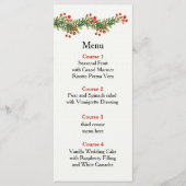 Rustic Boughs of Holly Winter Kerstbruilding Menu (Voorkant)