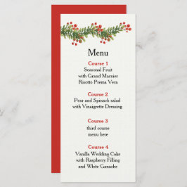 Rustic Boughs of Holly Winter Kerstbruilding Menu