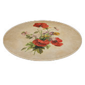  Rustic Bouquet Red Poppies Wilde Bloemen Snijplank (Hoek)