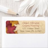 Rustic Bourgogne Autumn Adresetiketten Etiket (Insitu)