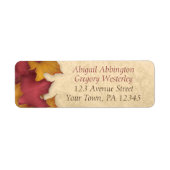 Rustic Bourgogne Autumn Adresetiketten Etiket (Voorkant)