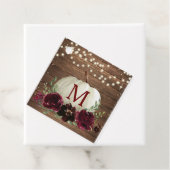 Rustic Bourgogne Herfst Pumpkin - Hartelijk dank v Bedankjes Labels (In situ)