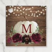 Rustic Bourgogne Herfst Pumpkin - Hartelijk dank v Bedankjes Labels (Voorkant)