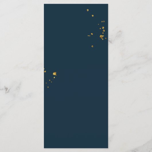 Rustic Bourgogne Navy Blue & Red Flowers & Lichten Menu (Achterkant)