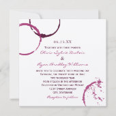 Rustic Bourgogne Wine Stain Wedding Kaart (Voorkant)
