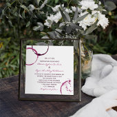 Rustic Bourgogne Wine Stain Wedding Kaart