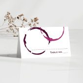 Rustic Bourgogne Wine Stain Wedding Plaatskaartje