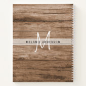 Rustic Bourgondië Blauw Roze Bloemen Trouwplanning Notitieboek (Achterkant)