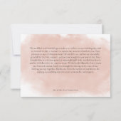 Rustic Bourgondië & Blush Roze Rozen Bruiloft Bedankkaart (Achterkant)