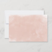 Rustic Bourgondië & Blush Roze Rozen Bruiloft RSVP Kaartje (Achterkant)