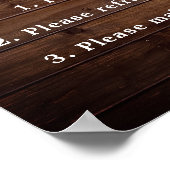 Rustic Bourgondië COVID-19 Coronavirus Veiligheid Poster (Hoek)